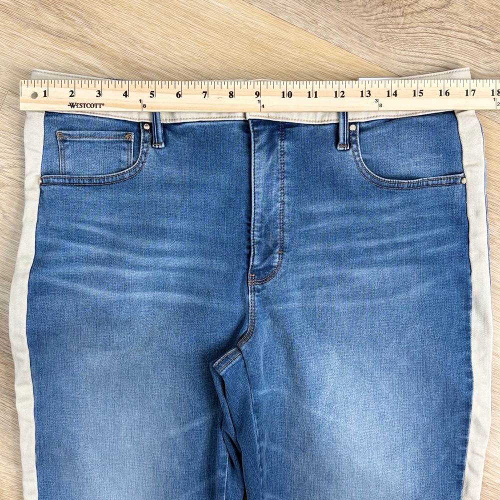White House Black Market Slim Ankle Jeans Women 14L High Rise Classic Sporty - Picture 6 of 9